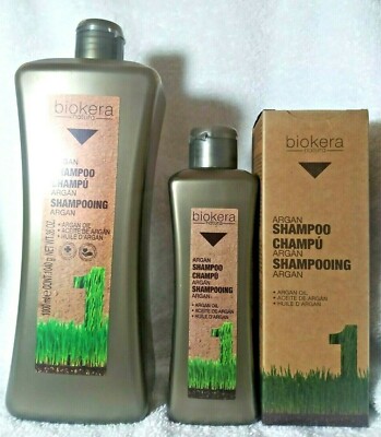 SALERM BIOKERA NATURA ARGAN OIL SHAMPOO 1000ml/36 oz + 300ml/11 oz.-SET
