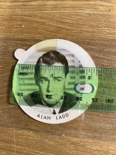Vintage Dixie Cup Ice Cream Lid With Movie Stars ~ Alan Ladd - Picture 5 of 5