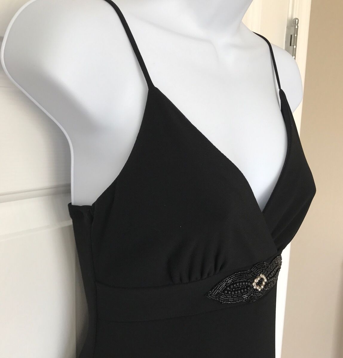 Vtg 90s Y2K B Darlin Black Dress S Midi Spaghetti Strap Vtg 90s Y2K B Darlin Black Dress S Midi Spaghetti Strap