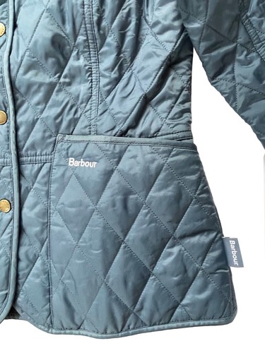 BARBOUR x PANTONE Kids Jacket Prism Quilted Blue US Size 4 - Picture 2 of 10
