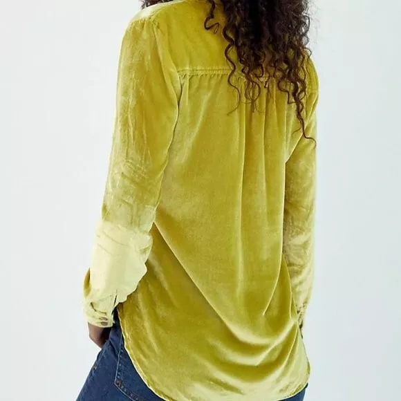 yellow velvet shirt