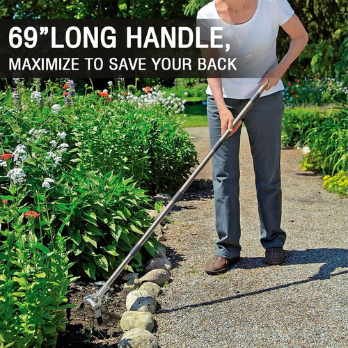 Stirrup Hoe Garden Tool, 69” Action Hoe for Weeding Lightweight, Garden Hoe Long - Picture 2 of 12