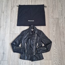 Whistles Real Leather Biker Jacket. Size Uk 8, Eu 36, Us 4. Black. Rrp £299