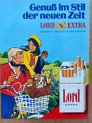 Lord Extra Hund im Korb Pop Art Original 1973 Vintage Advert Werbung Reklame