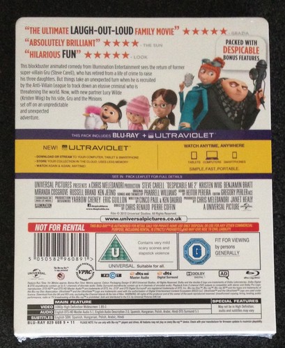 DESPICABLE ME 2 Blu-Ray SteelBook Zavvi UK Exclusive Region Free New OOP & Rare! - Picture 8 of 9