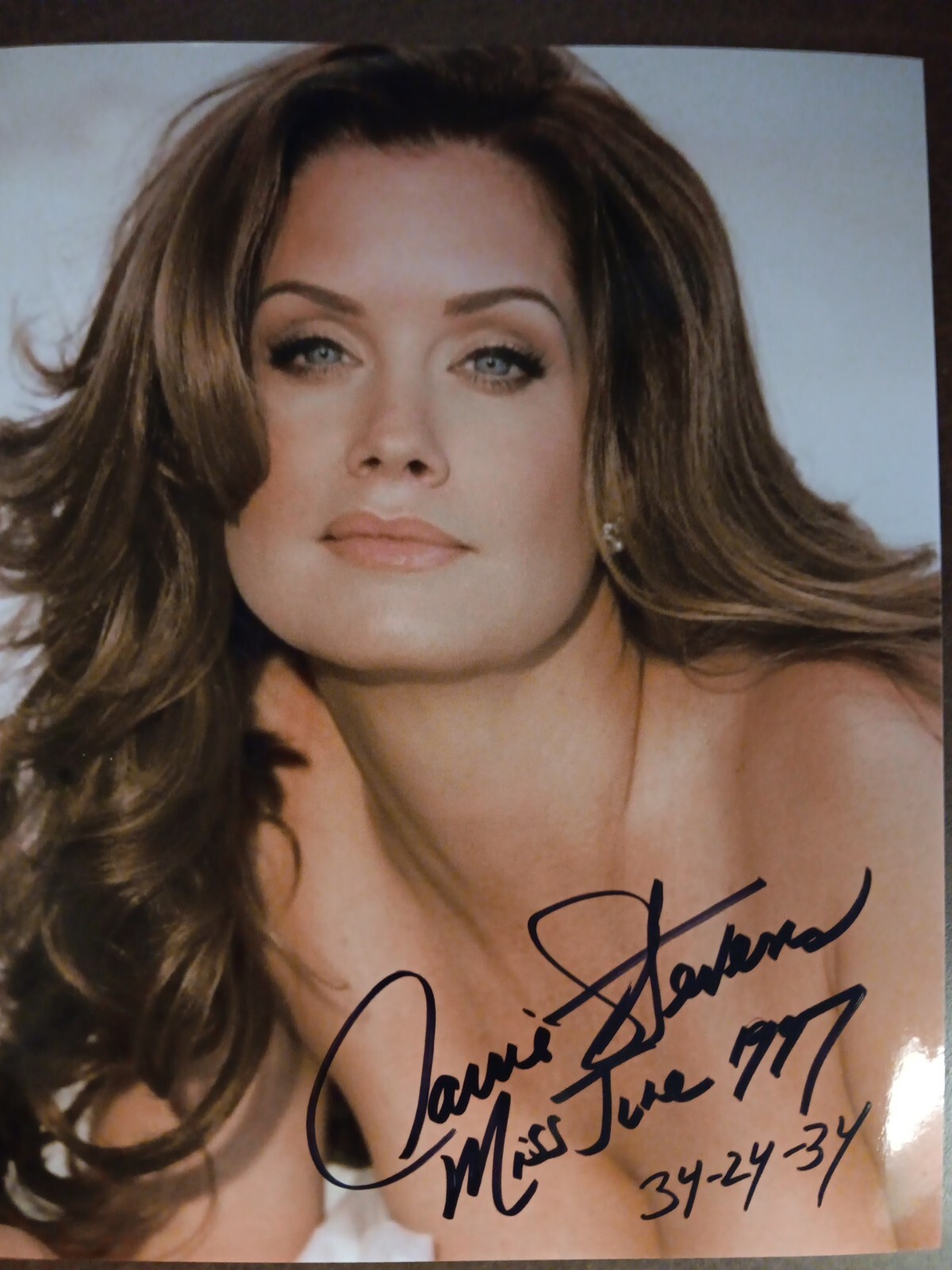 Carrie Stevens autograph 8x10 photo Signed COA Playboy Playmate June 1997 | eBay