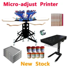 6Color Micro Registration Screen Printing Kit Flash Dryer Stretched Screen Frame