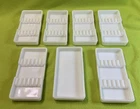 7-VTG American Cabinet Co #16-A DENTAL TRAY Instrument Holder Milk Glass White
