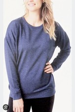 Tuff Athletics Ladies' Crewneck Tencel Sweatshirt Blue Melange size Small