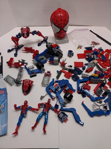 MARVEL SPIDERMAN Mega Bloks Lot HUGE MINI FIGURES INSTRUCTIONS RARE TOYS - Picture 19 of 24