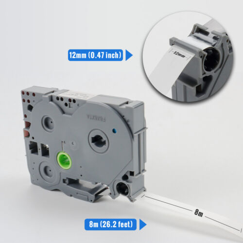 Brother P-Touch TZe-231 TZe-221 TZe-251 Label Tape 12mm 9mm 24mm Laminated White - Picture 4 of 45