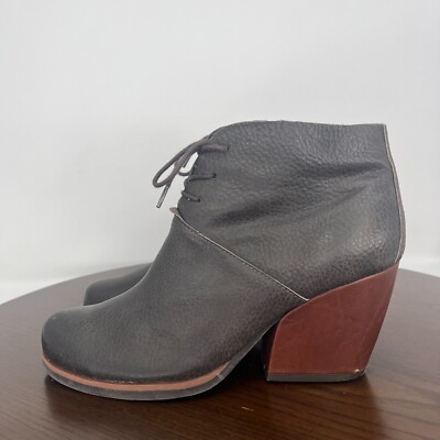 Korks by Kork-Ease Roana Bootie Women's US 9M Charcoal Gray Leather Ankle  Boots