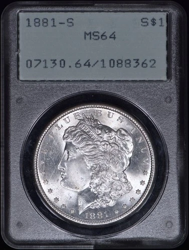 1881-S Morgan Silver Dollar $1 PCGS MS64 (108 Serial OGH 1st Gen  "Rattler")