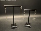 Two Pairs of Bohemian Minimalist Style Sterling Silver Drop Earrings -65mm, 55mm — photo 1