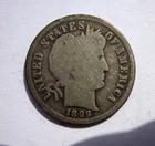 1899-P BARBER DIME 10C SILVER PHILADELPHIA MINT NICE RARE DATE COLLECTOR COIN
