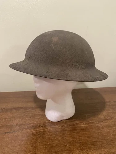 WW1 BRODIE US ARMY MILITARY HELMET SAND FINISH ORIGINAL MISSING LINER CHINSTRAP