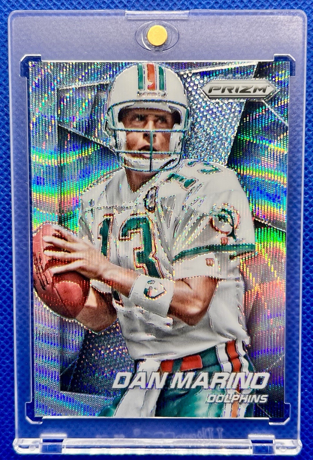 2014 Panini Prizm Dan Marino Light Blue Wave Prizm /99 #187 Dolphins HOF