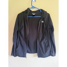 The North Face Womens Black Full Zip Fleece Hoodie Jacket Small