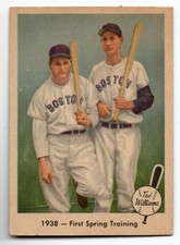 1959 Fleer #11 Ted Williams/Jimmy Foxx VG+