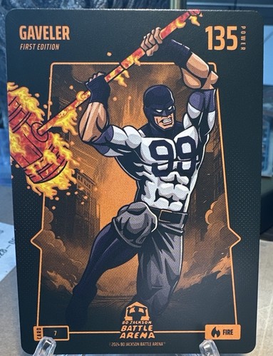 2024 Bo Jackson Battle Arena 1st Edition Gaveler Aaron Judge Fire Battlefoil