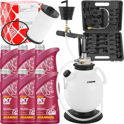 GETRIEBE ÖLWECHSEL SET FILTER + 6 LITER GETRIEBEÖL EINFÜLLGERÄT 6 GANG DQ250