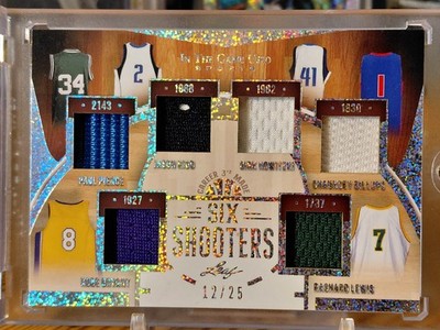 Bryant Nowitzki Kidd Pierce Billups Lewis 2022 Leaf Six Shooters game used /25