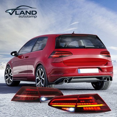 2xFULL LED Tail Lights For Volkswagen Golf 7 MK7/ MK 7.5 2014-2019 w/Sequential