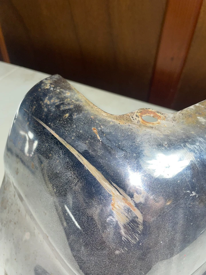 1964 Chevy Impala Bel-Air Biscayne LH Left Driver Front Chrome Bumper End OE - Image 3 of 4