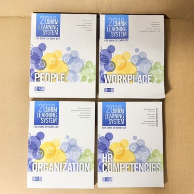 2018 SHRM Learning System Books Set Of 4 HR certification exams Prep books 