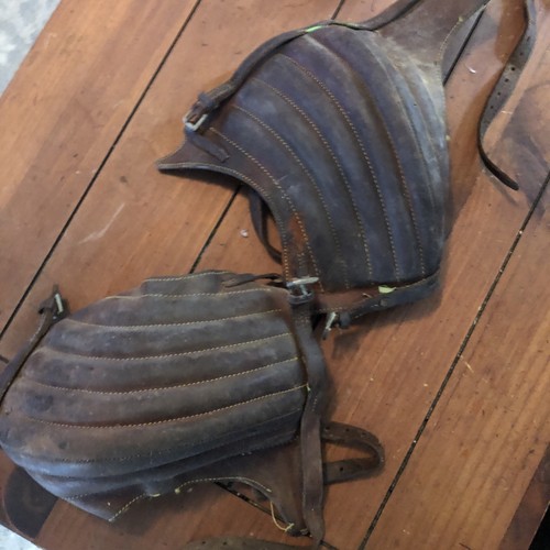 Vtg Leather Polo Knee Pads To restore