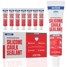 18 ML x 8 PCs Silicone Caulk Clear Silicone Sealant Waterproof Kitchen  Bath...