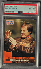 1991 Pro Set - Bill Belichick #126 (RC) PSA 7
