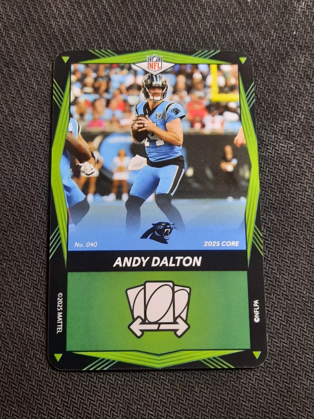 2025 UNO Elite Green 040 Andy Dalton Carolina Panthers