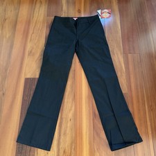VTG Dickies Girl Sz 7 Classic Boot Cut Stretch Twill Junior Pants Black NWT Y2K