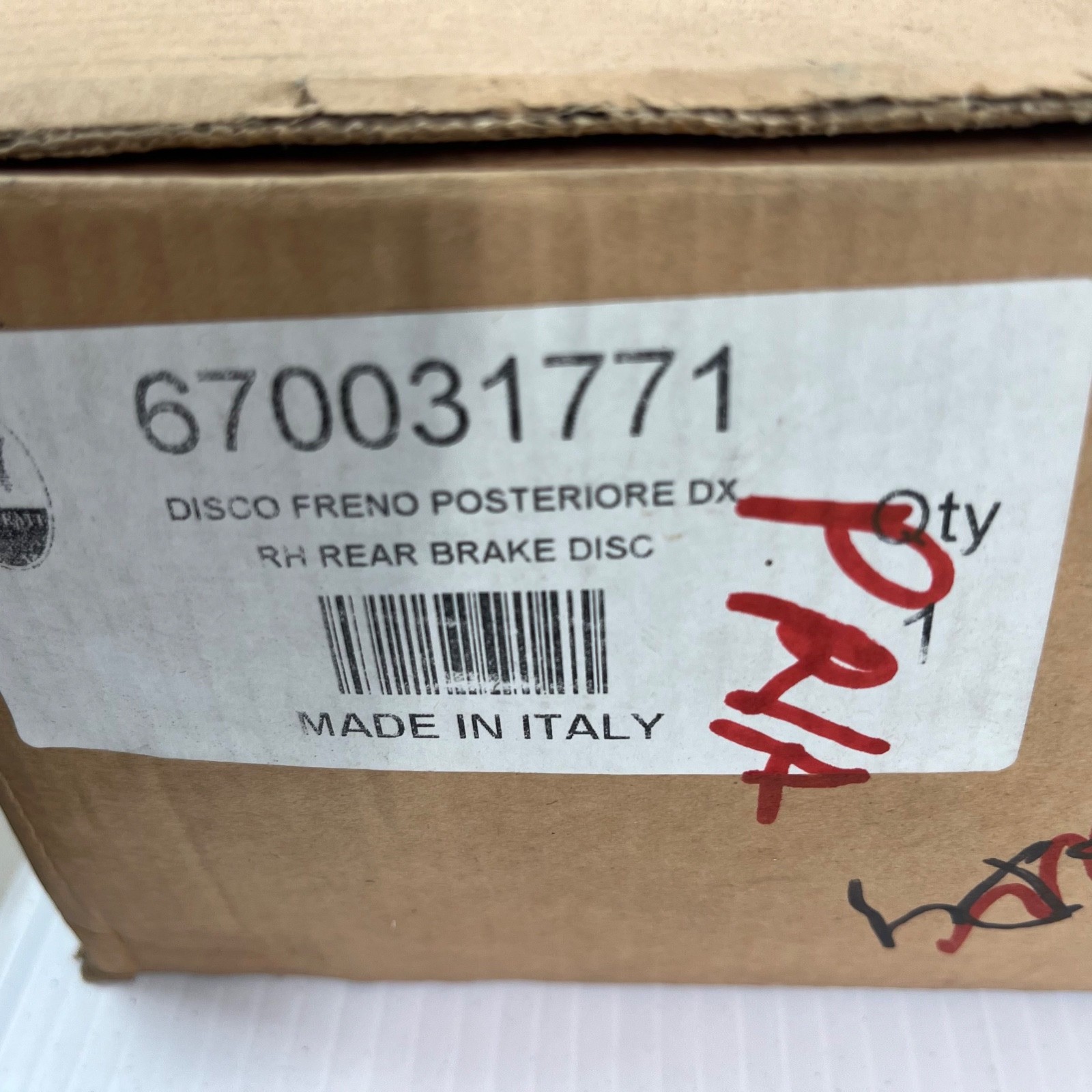 NEW 2017 - 2022 Maserati RH Rear Brake Disc Ghibli Levante M156 670031771 OEM