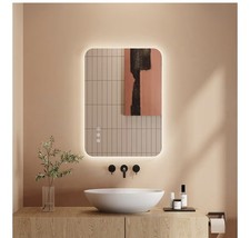 Dripex LED Bathroom Mirror with Lights, 500 * 700 MM Light up Backlit Mirror Ba