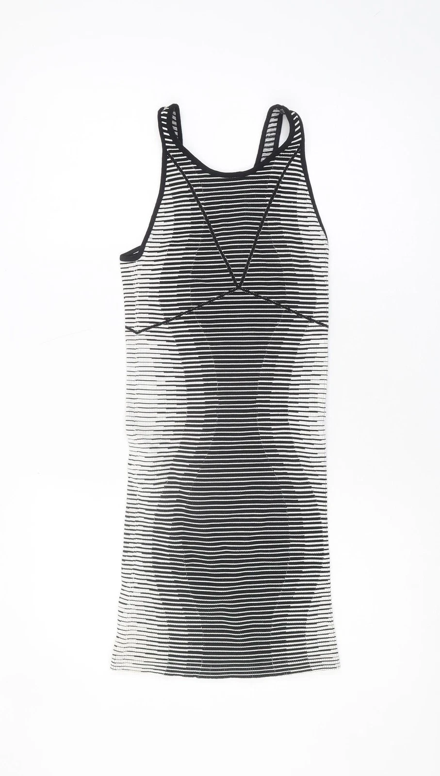 BCBGeneration Women’s Black White Striped Tank Dress XS