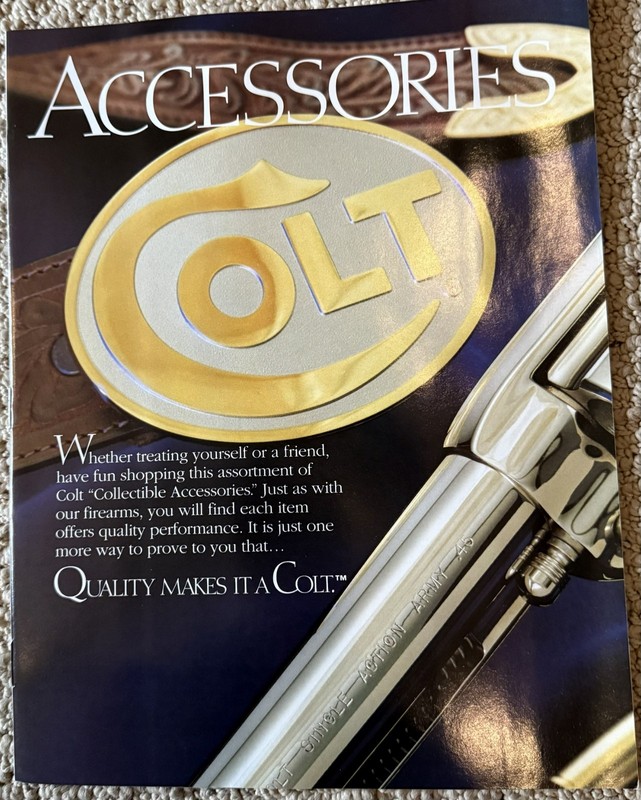 Colt Accessory vintage catalog (Not dated, but 1993-1996 timeframe