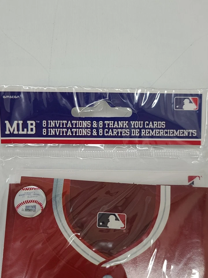 Anaheim Angels Party Invitations Thank You Cards Lot OF 6 MLB Baseball New - Image 3 of 4