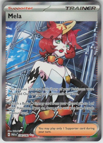 Pokemon Mela 236/182 Paradox Rift Holofoil Ultra Rare NM