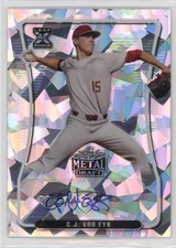 2020 Leaf Metal Draft Silver Crystals CJ Van Eyk #BA-CVE Auto 00ah