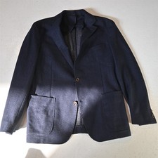 Ibiza 42R Navy Fortex Soft Shoulder Rebino Mens Blazer Suit Jacket Sport Coat