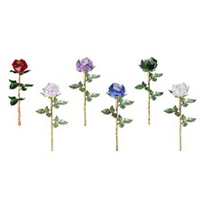 Grand Cristal Rose Fleur Figurine Cadeau Diamante Table Parure De Collection