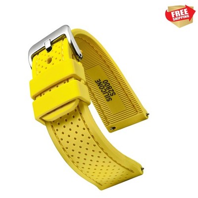 ALPINE Sporty  Soft Silicone Adjustable Watch Band - Replacement Rubber Watch...