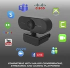 Webcam 1080P Full Hd Web Camera Met Microfoon Usb Plug Web Cam Voor Pc Computer