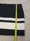Cynthia Rowley Size 10 Black With White Stripes Straight Suit Pencil Mini Skirt — photo 4
