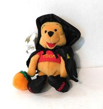Disney Store Witch Winnie the Pooh 2000 Mini Bean Bag Plush 8" Halloween Boo