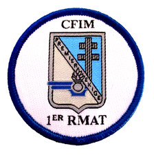 ECUSSON MILITAIRE  1er RÉGIMENT DU MATÉRIEL / Diam.  6 cms