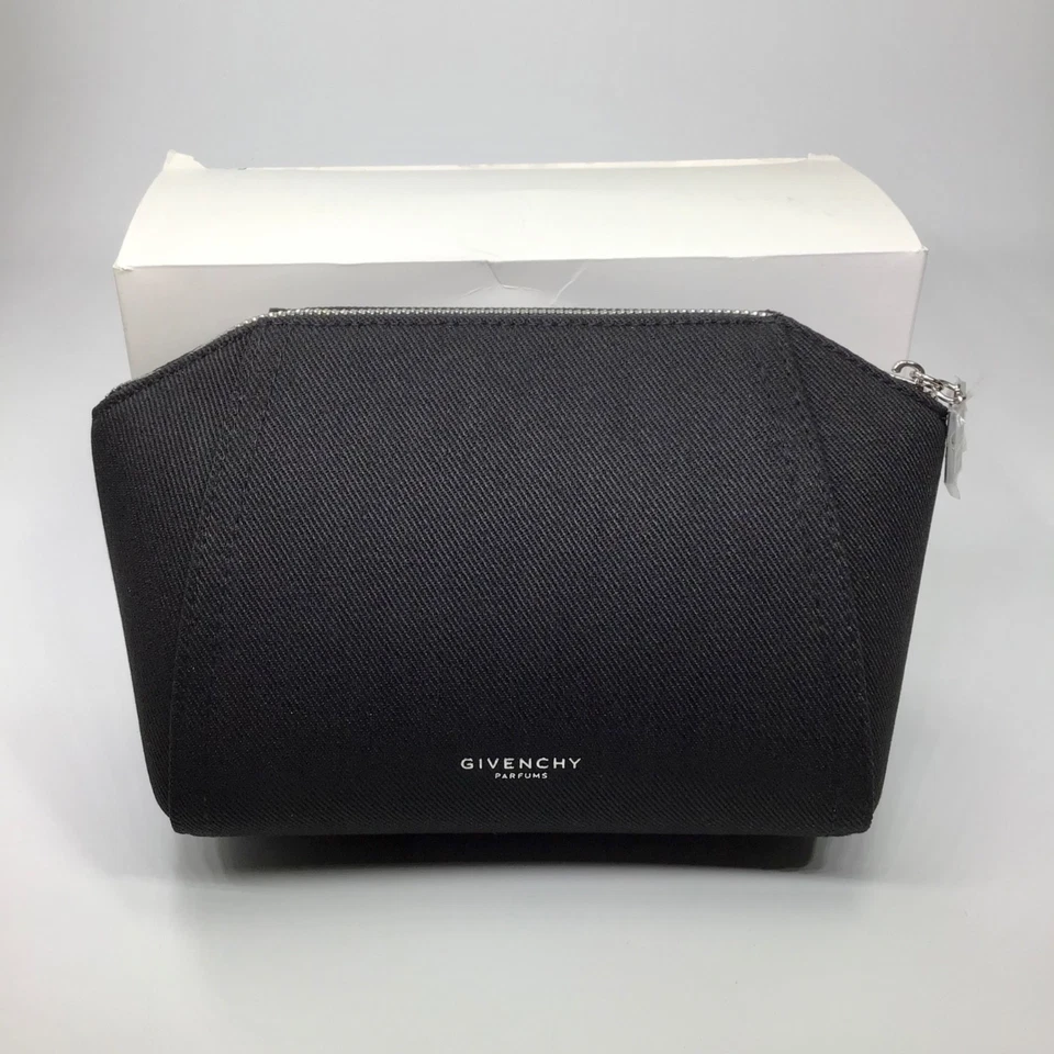 Givenchy Parfums ICONIC BLACK POUCH Fabric Cosmetic Bag Travel Case NIB - Image 4 of 4