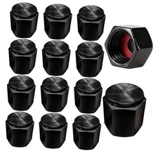 12 Pcs Aluminum Tire Valve Stem Caps Rubber Sealing Ring Universal Dustproof
